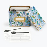 Rifle Paper Co. Garden Party Blue Tin Recipe Box