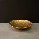 India Handicrafts Gold Sunburst Hammered Bowl