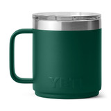 Yeti Rambler 10oz Stackable Mug - Black Forest Green