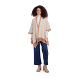 Mud Pie Tan Bringham Reversible Poncho Mud Pie Tan Bringham Reversible Poncho
