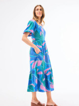 Mary Square Alexi Dress - Glow Over Blue