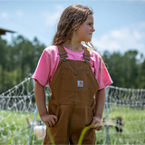 Carhartt Kids' Duck Washed Bib Overall - Carhartt Brown Carhartt Kids' Duck Washed Bib Overall - Carhartt Brown