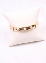 Caroline Hill Addy Stretch Bracelet with Pearls Gold Caroline Hill Addy Stretch Bracelet with Pearls Gold