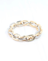 Caroline Hill Josie Link Stretch Bracelet Gold-Silver Caroline Hill Josie Link Stretch Bracelet Gold-Silver