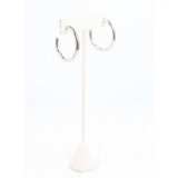 Caroline Hill Nataliuh Hoop Earring Shiny Silver Caroline Hill Nataliuh Hoop Earring Shiny Silver