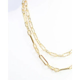 Caroline Hill Lindstrom Textured Link Necklace Gold