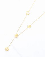 Caroline Hill Carlton Clover Necklace Gold