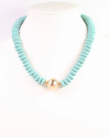 Caroline Hill Dayle Disc and Ball Necklace Turquoise Caroline Hill Dayle Disc and Ball Necklace Turquoise