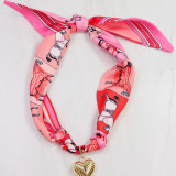 Caroline Hill Lillie Scarf Necklace - Pink