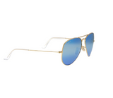 Ray-Ban Aviator Sunglasses — 58 mm Gold/Blue Flash Polarized Lenses Ray-Ban Aviator Sunglasses — 58 mm Gold/Blue Flash Polarized Lenses