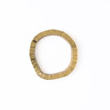 Ink + Alloy Lucille Square Bead Stretch Bracelet Brass Ink + Alloy Lucille Square Bead Stretch Bracelet Brass