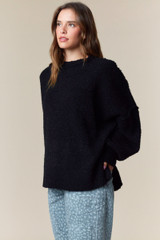 Fantastic Fawn Black Long Sleeve Knit Sweater Top Fantastic Fawn Black Long Sleeve Knit Sweater Top