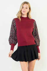 THML Burgundy Knit Top THML Burgundy Knit Top