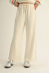 Jodifl Cream Colorblock Trim Accent Sweatpants Jodifl Cream Colorblock Trim Accent Sweatpants