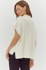 Jodifl Ivory Drop Shoulder Comfy Sweater Top Jodifl Ivory Drop Shoulder Comfy Sweater Top