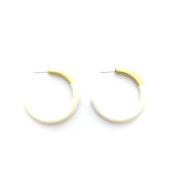Accessory Jane Liz Hoop Earrings - Cream