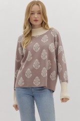 Entro Women's Botanica Long Sleeve Knit Top - Mocha Entro Women's Botanica Long Sleeve Knit Top - Mocha