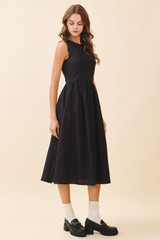 TCEC Black Sleeveless Fitted Bodice A Line Silhouette Dress TCEC Black Sleeveless Fitted Bodice A Line Silhouette Dress