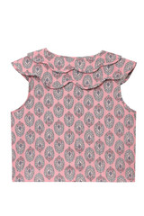 Sundayup Pink Paisley Print Quilted Vest Sundayup Pink Paisley Print Quilted Vest
