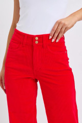 Judy Blue High Waisted Corduroy Trouser Wide - Ruby Judy Blue High Waisted Corduroy Trouser Wide - Ruby