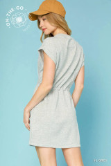 Umgee Heather Grey Luxeknit Pleated Mini Dress Umgee Heather Grey Luxeknit Pleated Mini Dress