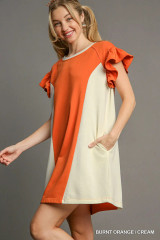 Umgee Women's Round Neck Color Block Mini Dress Umgee Women's Round Neck Color Block Mini Dress