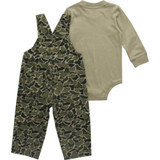 Carhartt Infant Boys Long-Sleeve Bodysuit and Camo Overall Set - Green Duck Camo Carhartt Infant Boys Long-Sleeve Bodysuit and Camo Overall Set - Green Duck Camo