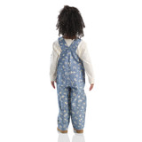 Carhartt Toddler Girls Long Sleeve T-Shirt and Printed Chambray Overall Set