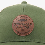 Aftco Men's Lemonade Leather Trucker Hat - Olive