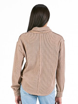 Simply Southern Women's Collared Knit Top - Umber
