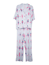 Katydid Women's Nutcrackers Christmas Light Blue Lounge Pants Set Katydid Women's Nutcrackers Christmas Light Blue Lounge Pants Set