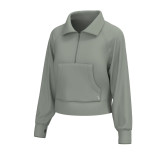 Local Girl Women's Freelance Quarter Zip - Sage Local Girl Women's Freelance Quarter Zip - Sage