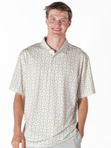 Simply Southern Men's Water Dude Polo - Beige