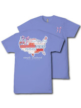 Simply Southern Women's USA Patchwork Tee