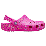 Crocs Kids Classic Paint Splatter Clog - Pink Crush/Multi