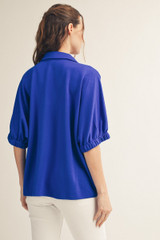 Jodifl Women's Royal V-Neck Knit Top