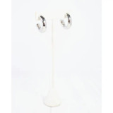 Caroline Hill Agatha Hoop Earring Silver