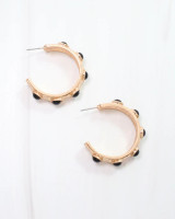 Caroline Hill Frazee Pearl Hoop Black