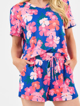 Mary Square Women's Alli Pajama Shorts Set - Petal Pop Blue