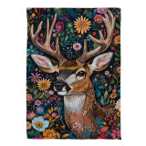 Evergreen Forever Blooming Deer Suede Garden Flag