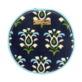 Laura Park Rosemary Indigo Round Jewelry Case