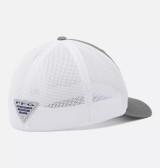 Columbia PFG Fish Flag Mesh Ball Cap-Titanium/White