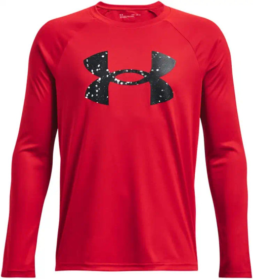 Under Armour Tech Big Logo Boys' Long Sleeve - Red/Black