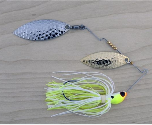 Lunker Lure Proven Winner 1/2 oz Double Blade Spinnerbait – Chartreuse/White