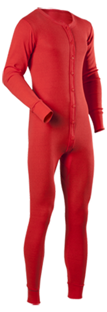 Indera Men's Unionsuit-Red