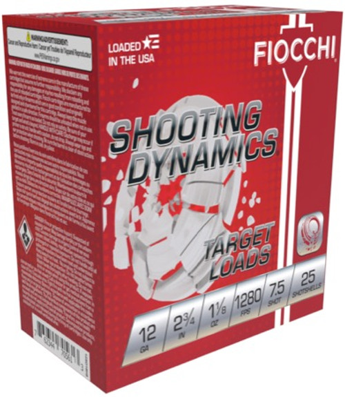 Fiocchi Shooting Dynamics 12g 2.75" 1.125oz 7.5shot