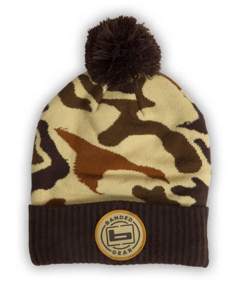 Banded Duck Camo - Pom Knit Beanie