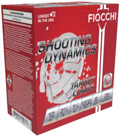 Fiocchi 12g Shooting Dynamics 2.75"/1.125/#8 Shot