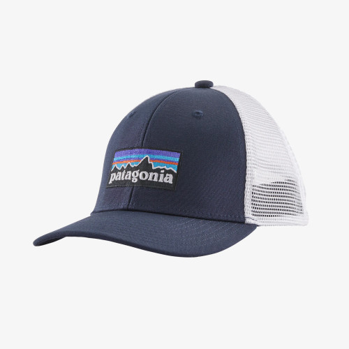 Patagonia Kid's Trucker Hat - P-6 Logo: Navy Blue