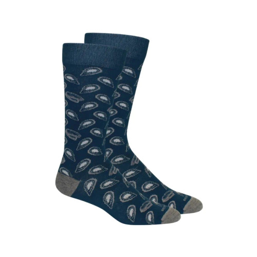 Brown Dog Socks Shuckin' (Oysters) - Bluestone